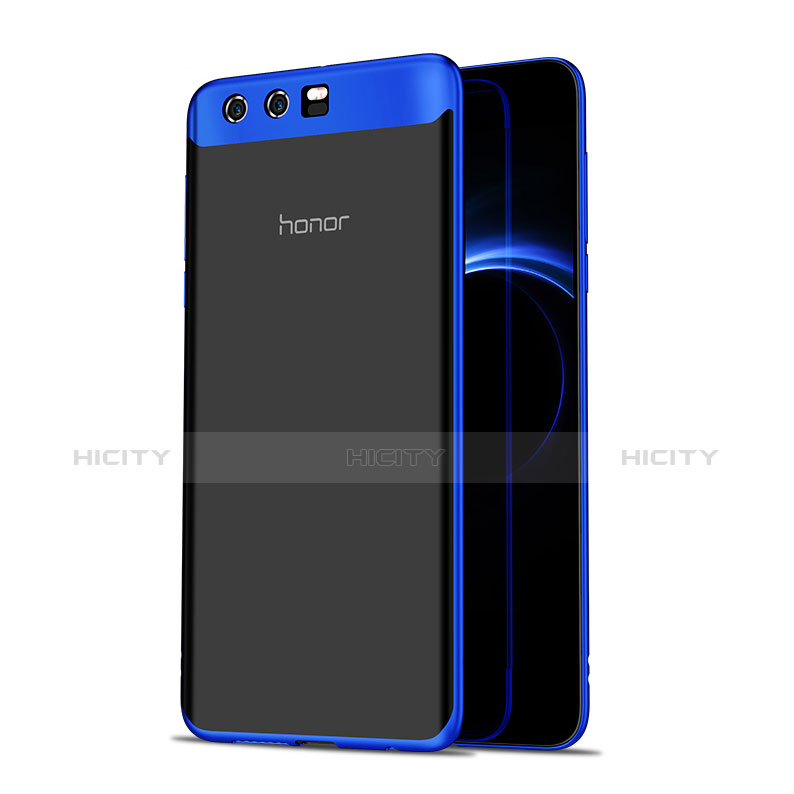 Housse Ultra Fine TPU Souple Transparente T07 pour Huawei Honor 9 Premium Bleu Plus