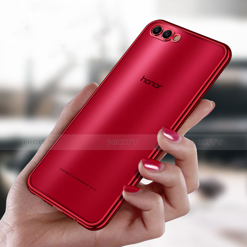 Housse Ultra Fine TPU Souple Transparente T07 pour Huawei Honor V10 Rouge Plus