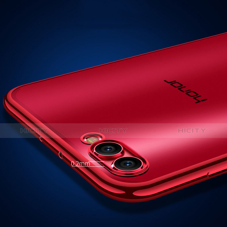 Housse Ultra Fine TPU Souple Transparente T07 pour Huawei Honor V10 Rouge Plus