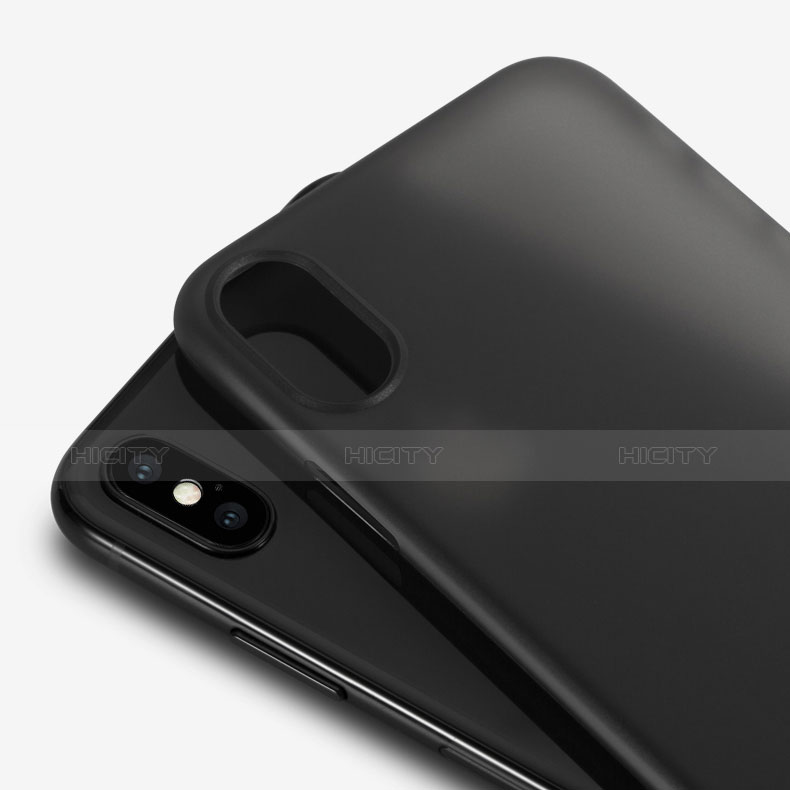 Housse Ultra Fine TPU Souple Transparente T08 pour Apple iPhone Xs Gris Plus