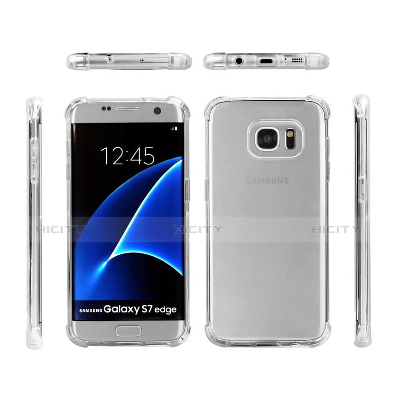 Housse Ultra Fine TPU Souple Transparente T08 pour Samsung Galaxy S7 Edge G935F Clair Plus