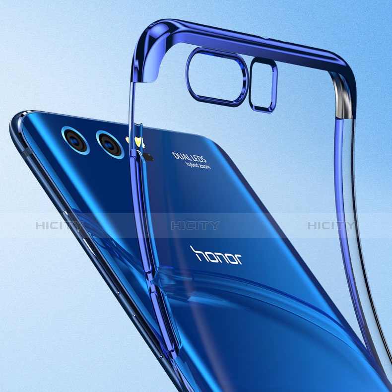 Housse Ultra Fine TPU Souple Transparente T09 pour Huawei Honor 9 Premium Bleu Plus