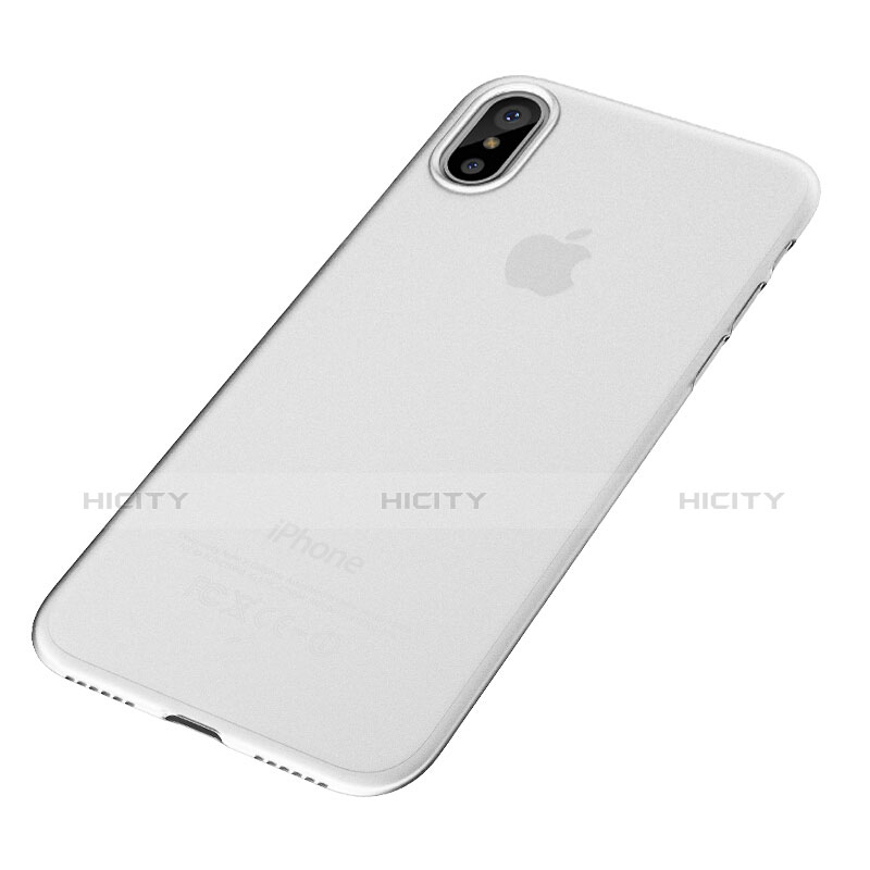 Housse Ultra Fine TPU Souple Transparente T18 pour Apple iPhone X Blanc Plus