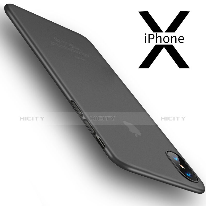 Housse Ultra Fine TPU Souple Transparente T18 pour Apple iPhone X Gris Plus