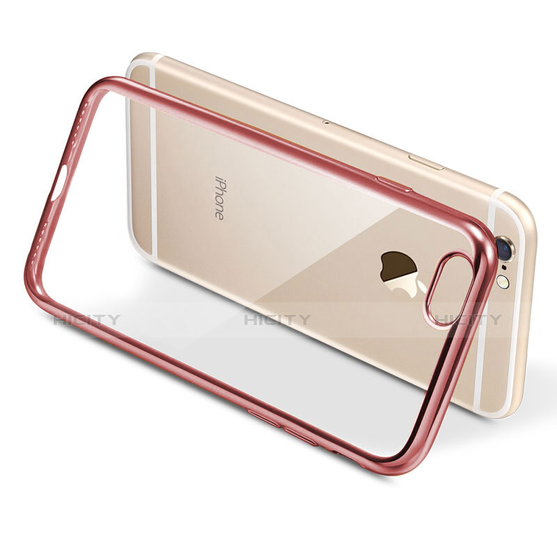 Housse Ultra Fine TPU Souple Transparente T21 pour Apple iPhone 8 Or Rose Plus
