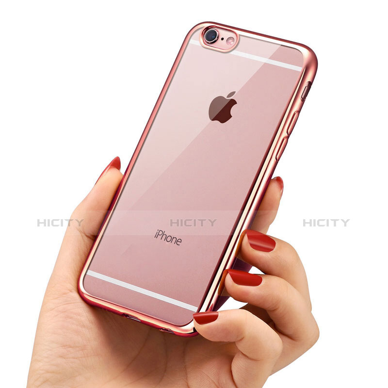 Housse Ultra Fine TPU Souple Transparente T21 pour Apple iPhone 8 Or Rose Plus