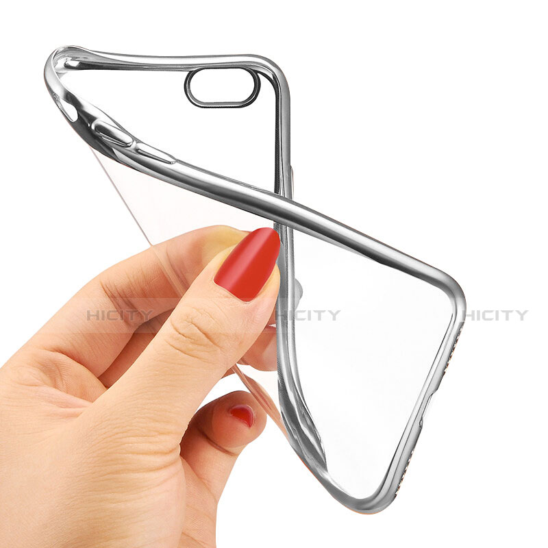 Housse Ultra Fine TPU Souple Transparente T21 pour Apple iPhone SE3 (2022) Argent Plus