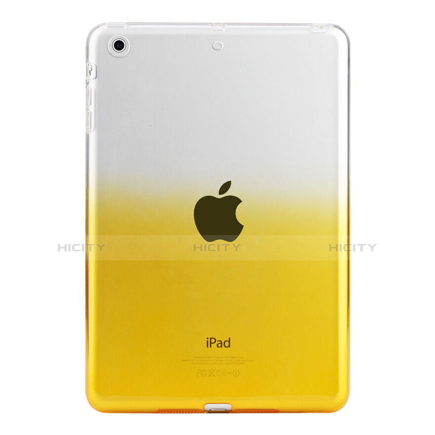 Housse Ultra Fine Transparente Souple Degrade pour Apple iPad Mini 3 Jaune Plus
