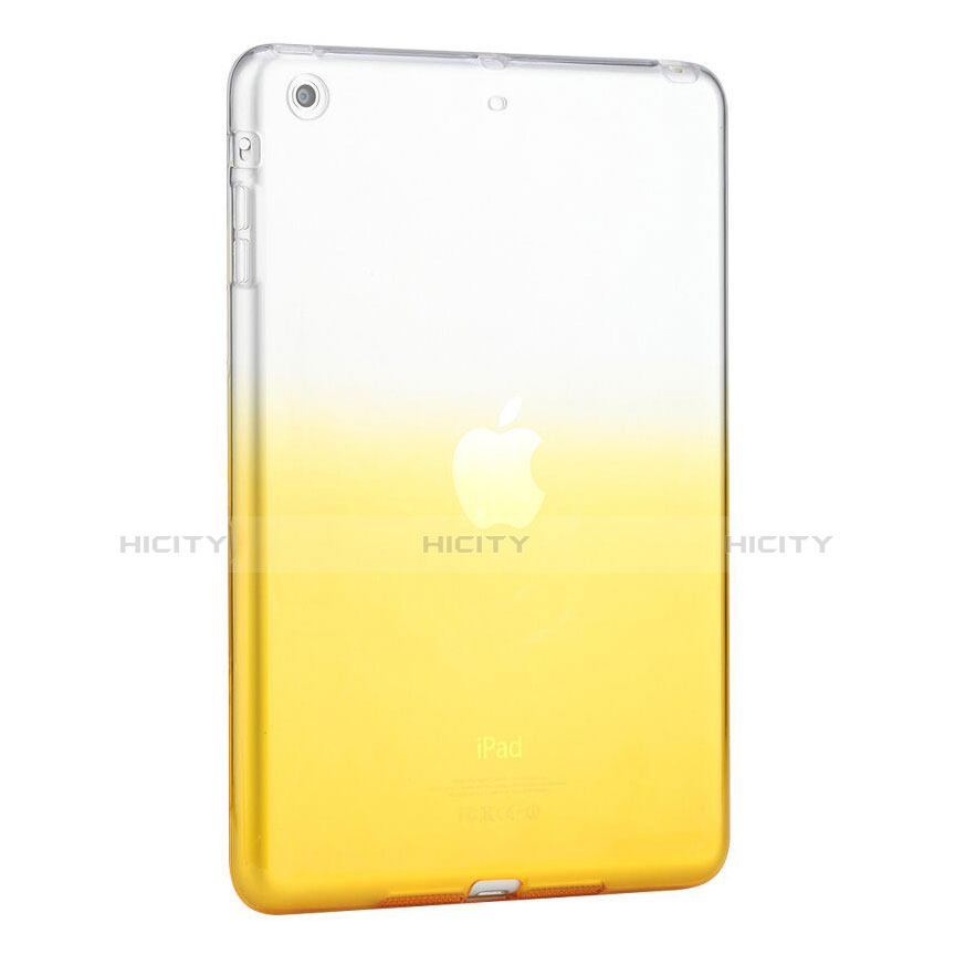 Housse Ultra Fine Transparente Souple Degrade pour Apple iPad Mini 3 Jaune Plus