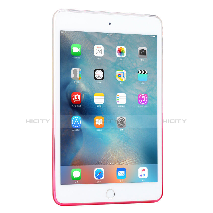 Housse Ultra Fine Transparente Souple Degrade pour Apple iPad Mini 4 Rose Plus