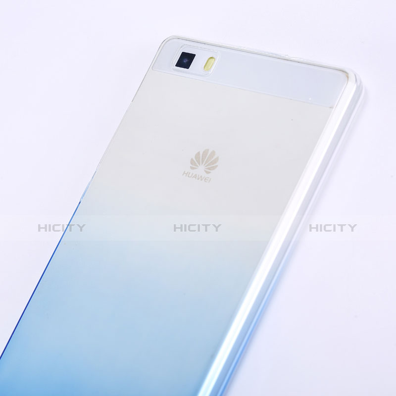 Housse Ultra Fine Transparente Souple Degrade pour Huawei P8 Lite Bleu Plus
