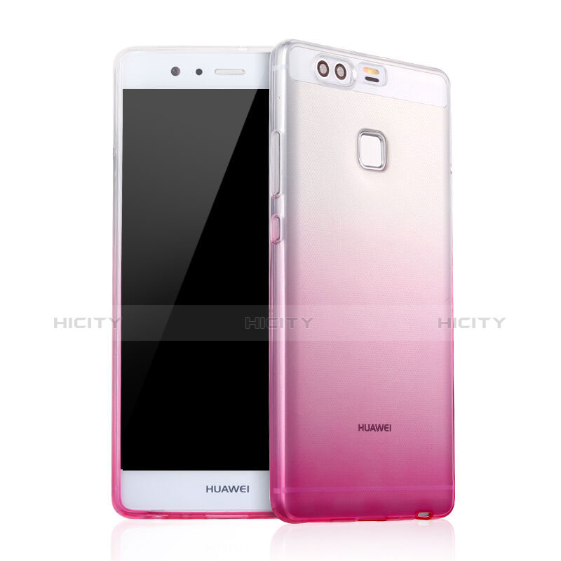 Housse Ultra Fine Transparente Souple Degrade pour Huawei P9 Rose Plus