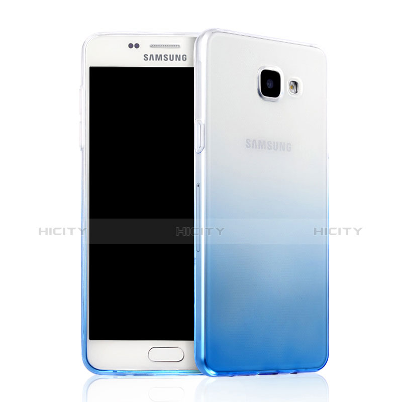 Housse Ultra Fine Transparente Souple Degrade pour Samsung Galaxy A7 (2016) A7100 Bleu Plus