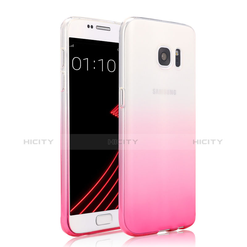 Housse Ultra Fine Transparente Souple Degrade pour Samsung Galaxy S7 G930F G930FD Rose Plus