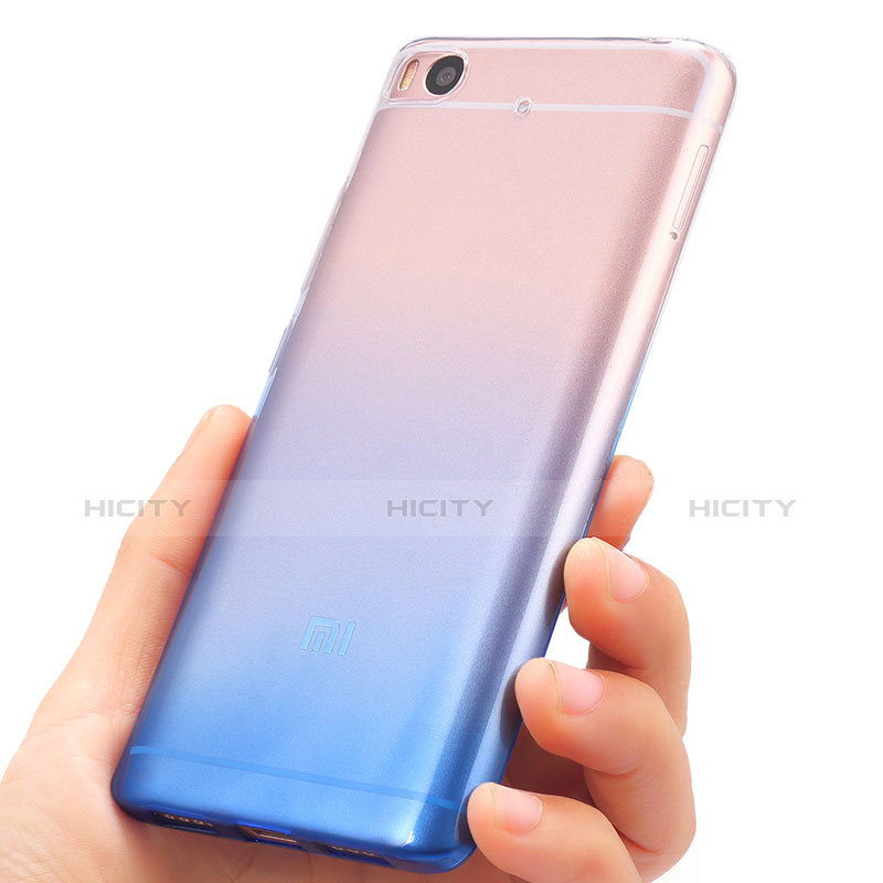Housse Ultra Fine Transparente Souple Degrade pour Xiaomi Mi 5S 4G Bleu Plus