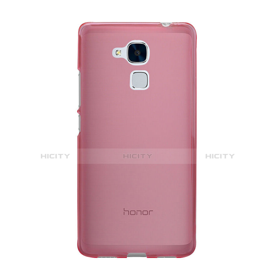 Housse Ultra Slim Silicone Souple Transparente pour Huawei Honor 5C Rose Plus