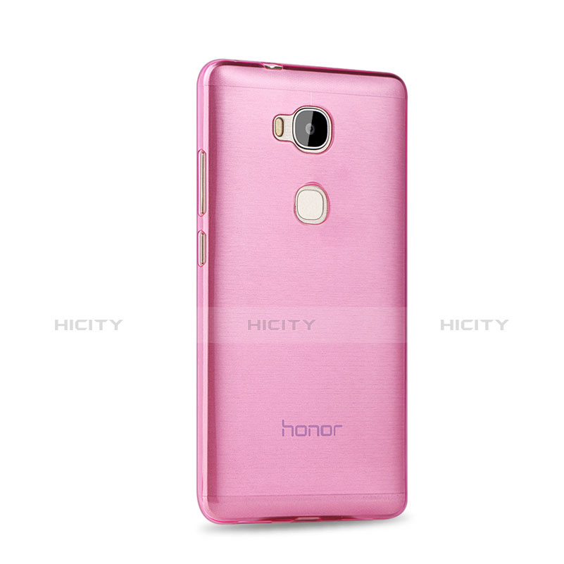 Housse Ultra Slim Silicone Souple Transparente pour Huawei Honor Play 5X Rose Plus