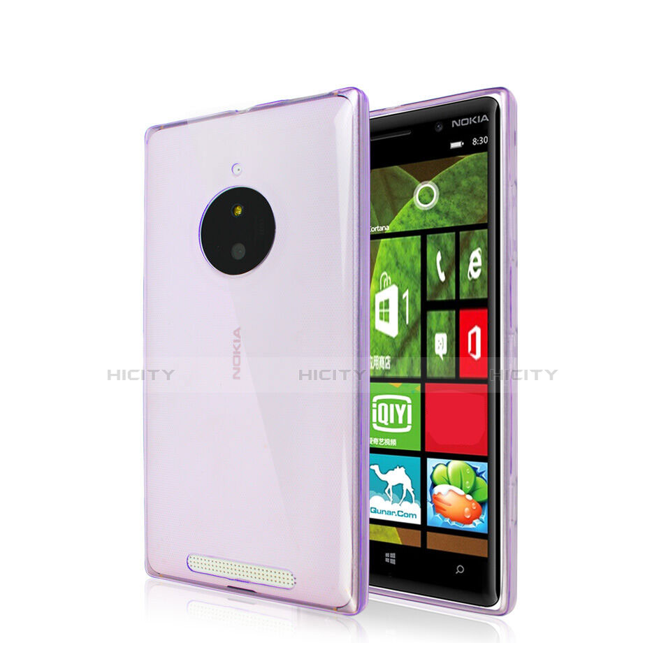 Housse Ultra Slim Silicone Souple Transparente pour Nokia Lumia 830 Violet Plus
