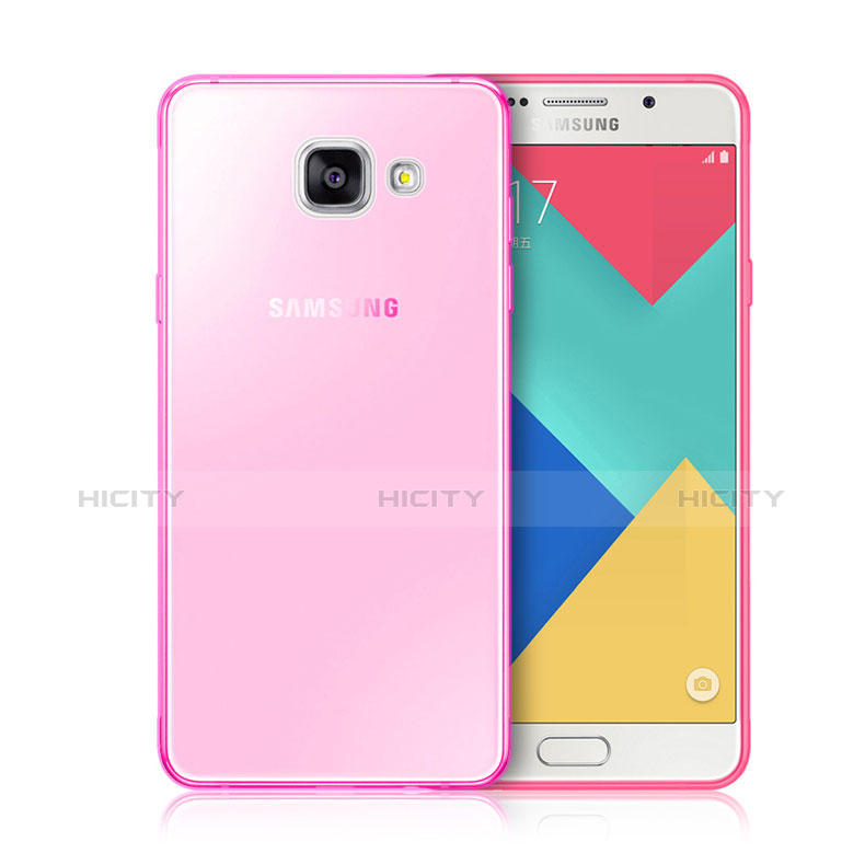 Housse Ultra Slim Silicone Souple Transparente pour Samsung Galaxy A3 (2016) SM-A310F Rose Plus