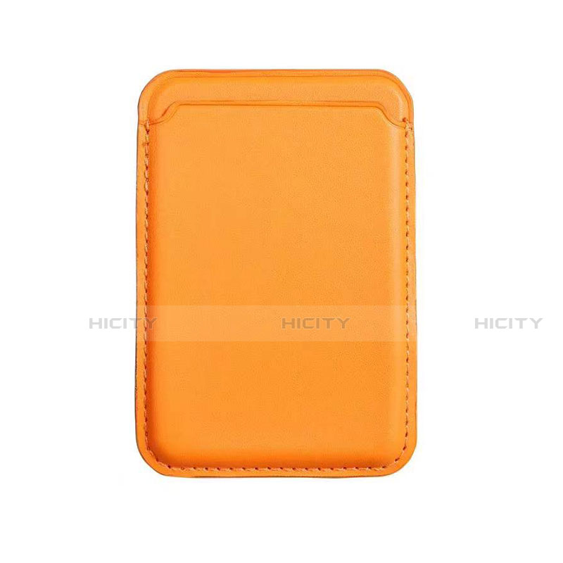 Luxe Cuir Portefeuille avec Mag-Safe Magnetic Magnetique pour Apple iPhone 12 Mini Orange Plus