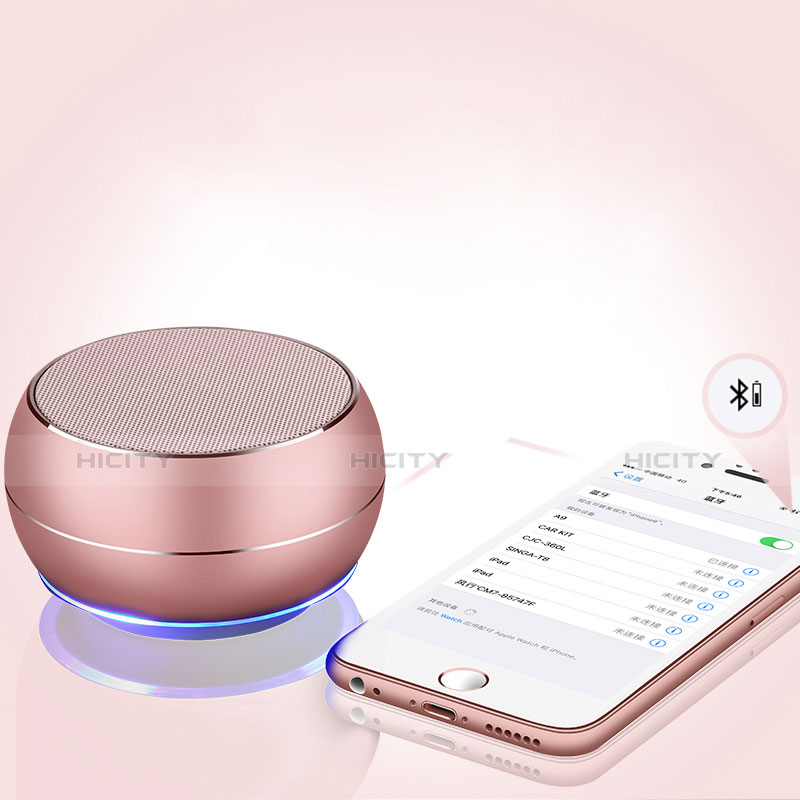 Mini Haut Parleur Enceinte Portable Sans Fil Bluetooth Haut-Parleur Or Rose Plus