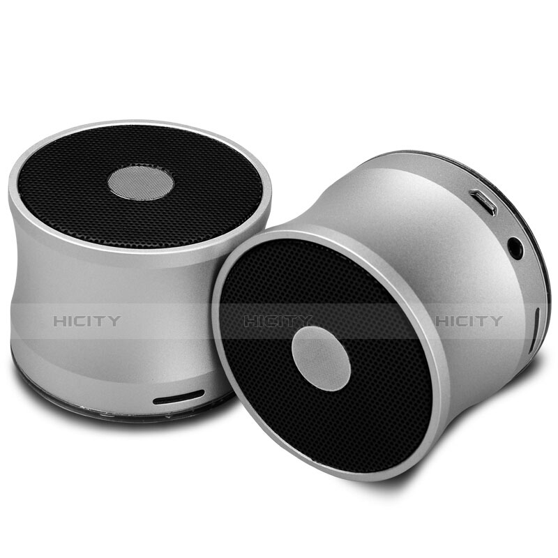 Mini Haut Parleur Enceinte Portable Sans Fil Bluetooth Haut-Parleur S04 Argent Plus
