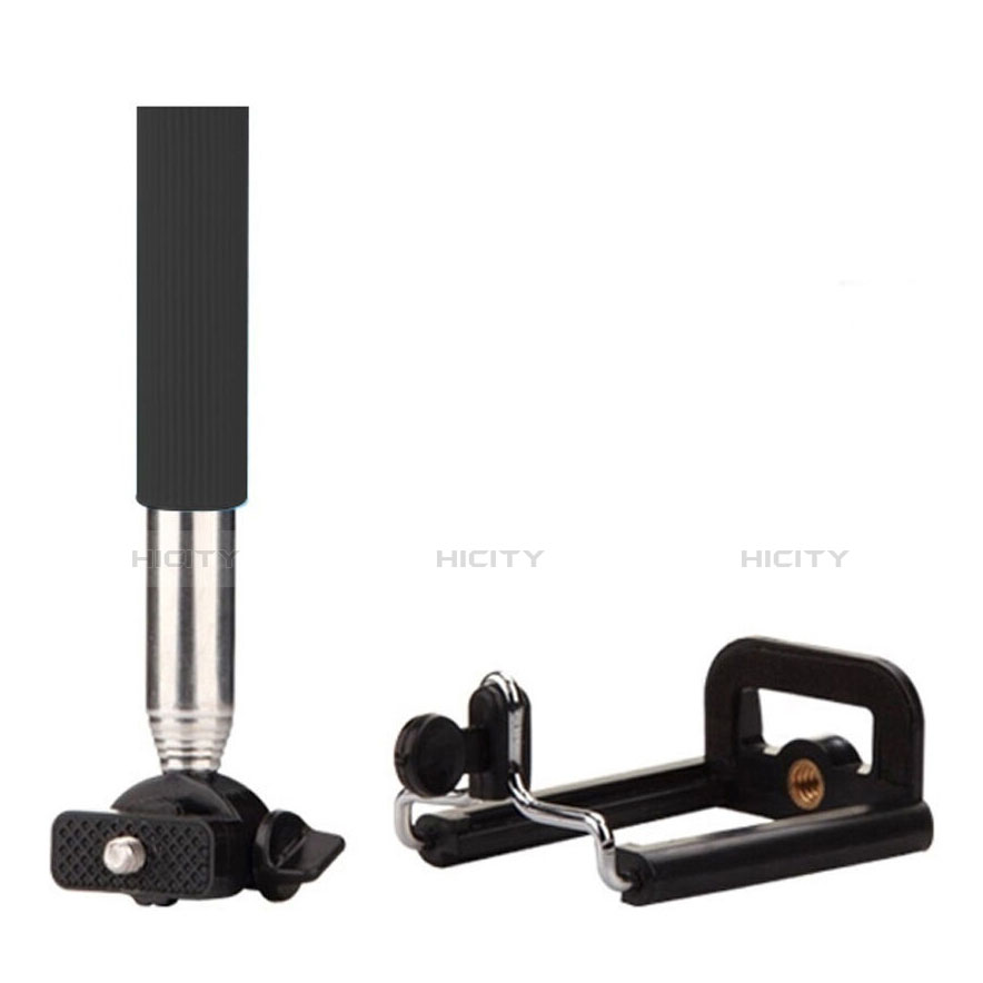 Perche de Selfie Filaire Baton de Selfie Cable Extensible de Poche Universel Noir Plus