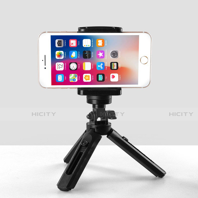 Perche de Selfie Trepied Sans Fil Bluetooth Baton de Selfie Extensible de Poche Universel T02 Noir Plus