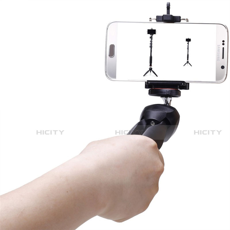 Perche de Selfie Trepied Sans Fil Bluetooth Baton de Selfie Extensible de Poche Universel T05 Noir Plus
