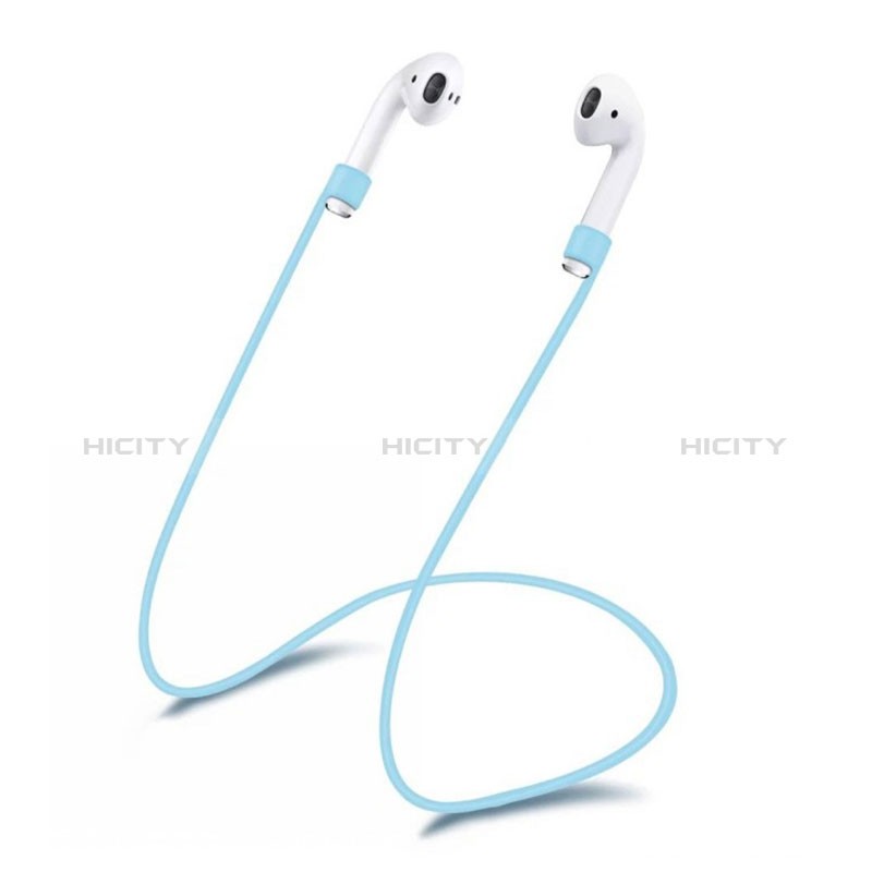 Sangle de Sport Silicone Cable Anti-Perdu C01 pour Apple AirPods Bleu Plus