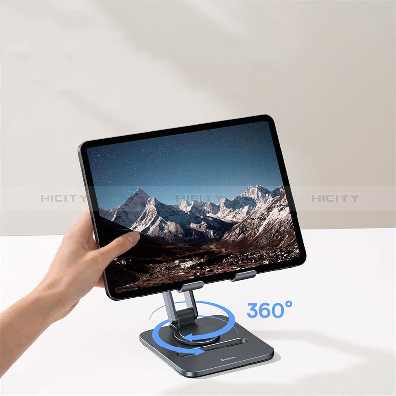 Support de Bureau Support Tablette Flexible Universel Pliable Rotatif 360 D07 pour Microsoft Surface Pro 4 Noir Plus