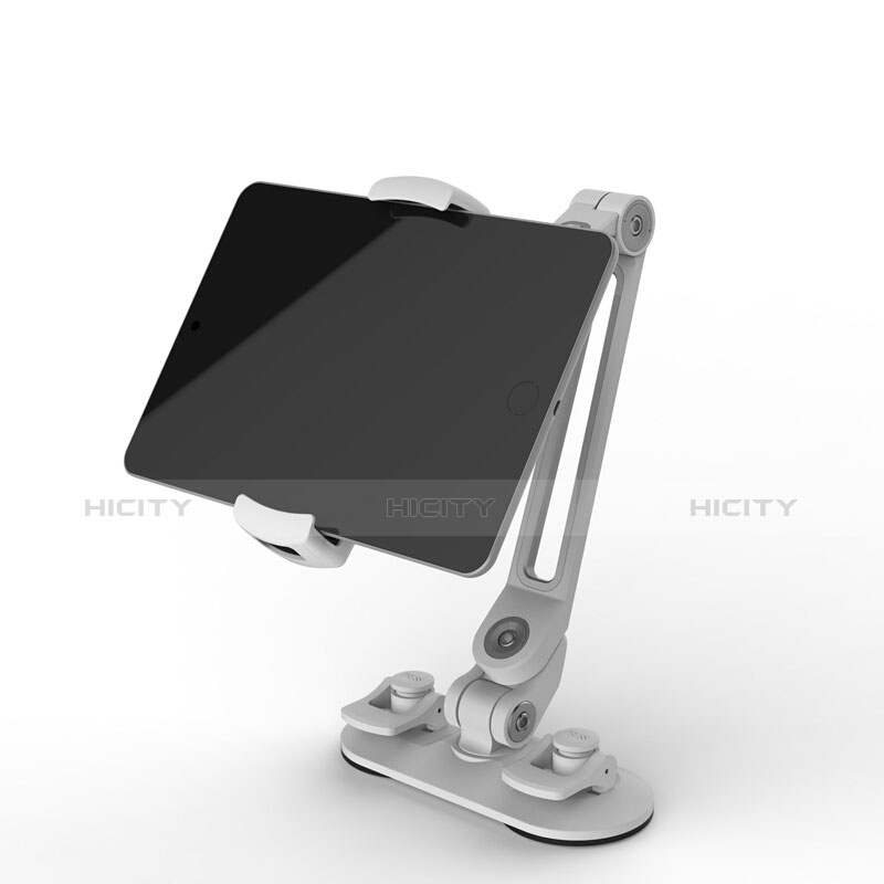 Support de Bureau Support Tablette Flexible Universel Pliable Rotatif 360 H02 pour Samsung Galaxy Tab 3 7.0 P3200 T210 T215 T211 Blanc Plus