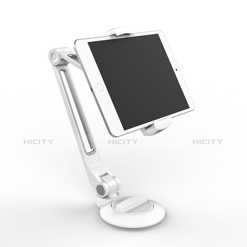Support de Bureau Support Tablette Flexible Universel Pliable Rotatif 360 H04 pour Samsung Galaxy Tab 3 8.0 SM-T311 T310 Blanc Plus