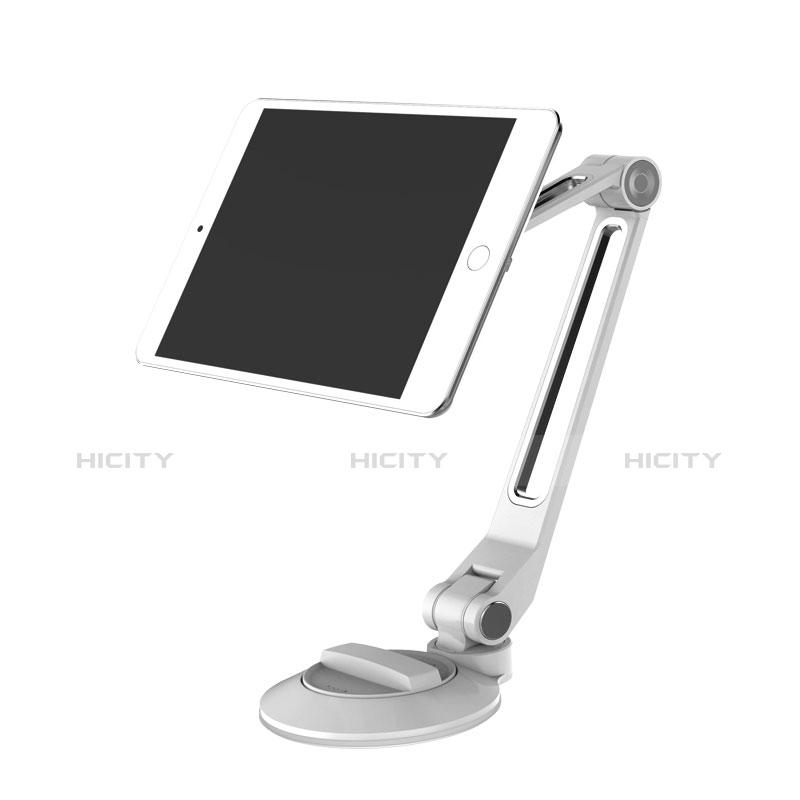 Support de Bureau Support Tablette Flexible Universel Pliable Rotatif 360 H14 pour Huawei MediaPad M2 10.0 M2-A01 M2-A01W M2-A01L Blanc Plus