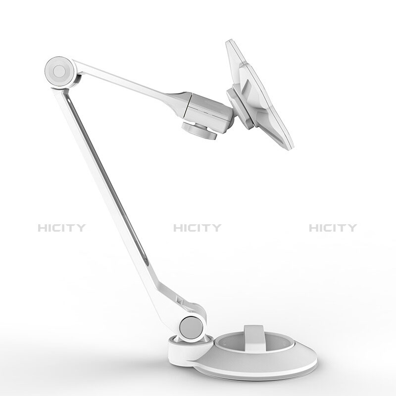 Support de Bureau Support Tablette Flexible Universel Pliable Rotatif 360 H14 pour Huawei MediaPad M2 10.1 FDR-A03L FDR-A01W Blanc Plus