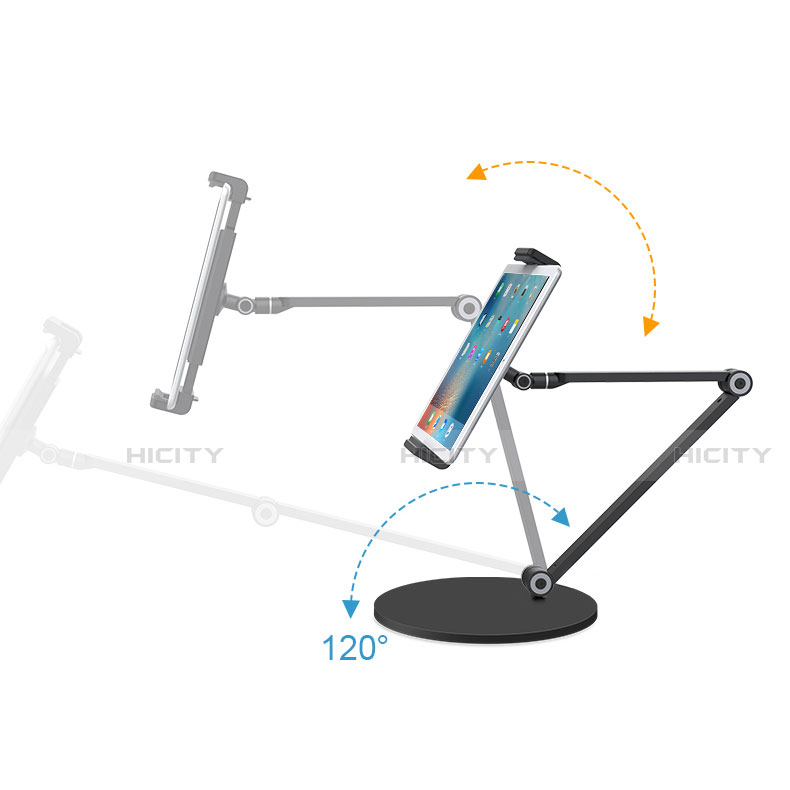 Support de Bureau Support Tablette Flexible Universel Pliable Rotatif 360 K04 pour Samsung Galaxy Tab A7 Wi-Fi 10.4 SM-T500 Plus