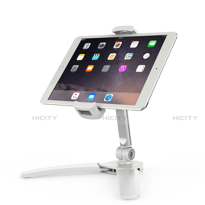 Support de Bureau Support Tablette Flexible Universel Pliable Rotatif 360 K08 pour Apple iPad 2 Blanc Plus