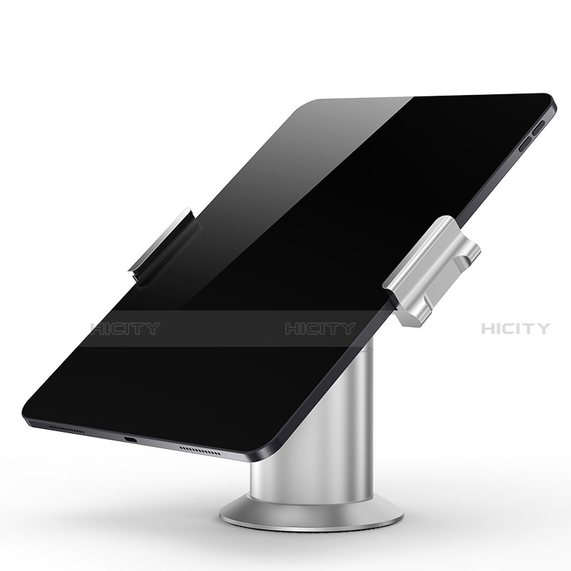 Support de Bureau Support Tablette Flexible Universel Pliable Rotatif 360 K12 pour Apple iPad 2 Argent Plus