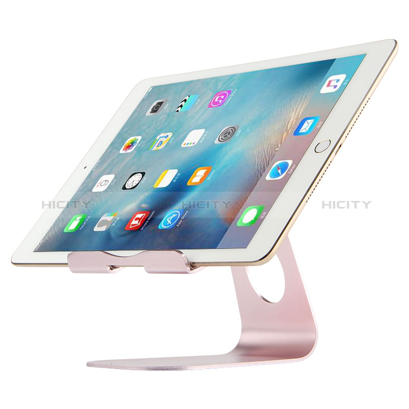 Support de Bureau Support Tablette Flexible Universel Pliable Rotatif 360 K15 pour Apple iPad Pro 12.9 (2022) Or Rose Plus