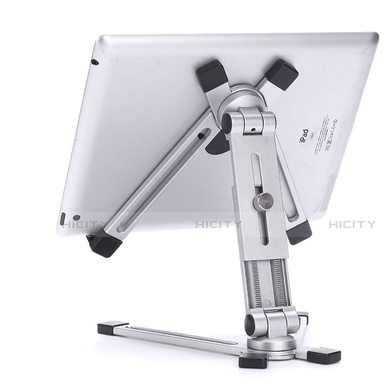 Support de Bureau Support Tablette Flexible Universel Pliable Rotatif 360 K19 pour Apple iPad Air 10.9 (2020) Argent Plus