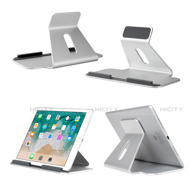 Support de Bureau Support Tablette Flexible Universel Pliable Rotatif 360 K21 pour Apple iPad 3 Argent Plus