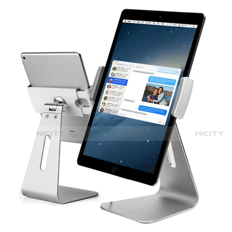 Support de Bureau Support Tablette Flexible Universel Pliable Rotatif 360 K21 pour Apple iPad 4 Argent Plus