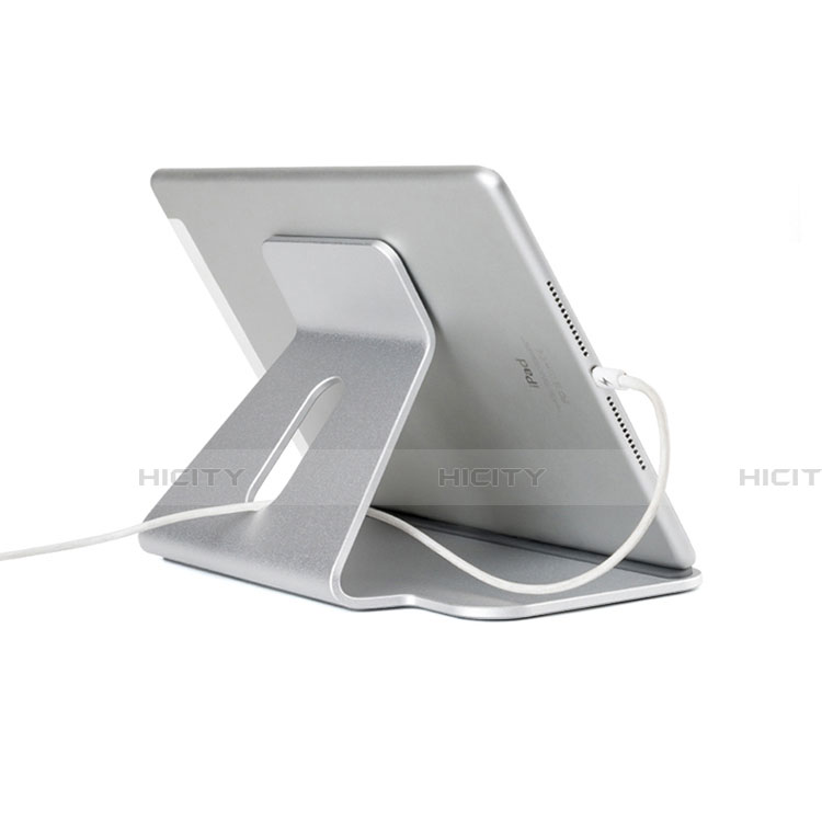 Support de Bureau Support Tablette Flexible Universel Pliable Rotatif 360 K21 pour Apple iPad Air 10.9 (2020) Argent Plus