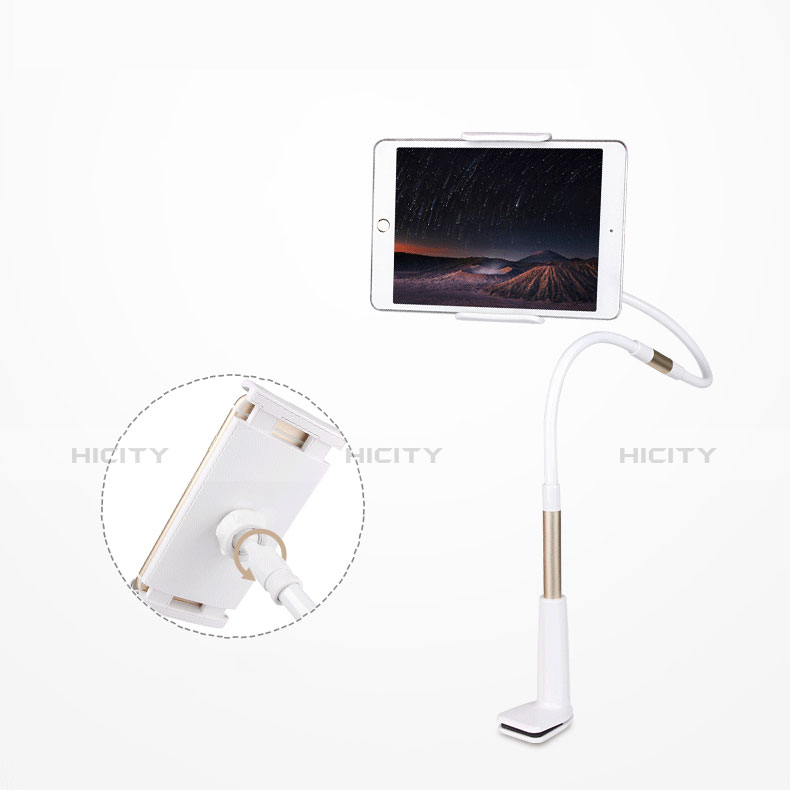 Support de Bureau Support Tablette Flexible Universel Pliable Rotatif 360 T30 pour Samsung Galaxy Tab 4 10.1 T530 T531 T535 Blanc Plus