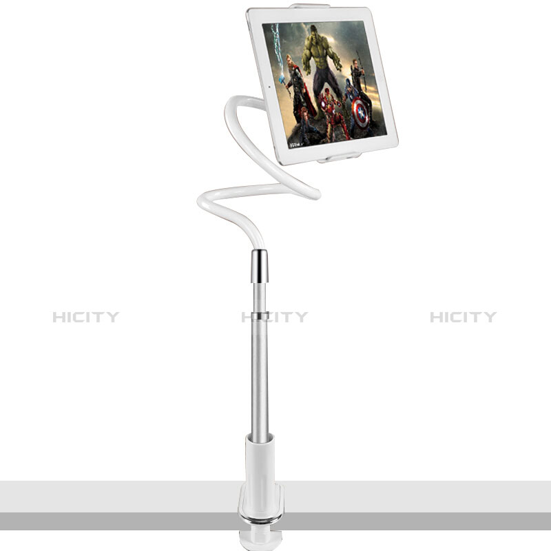 Support de Bureau Support Tablette Flexible Universel Pliable Rotatif 360 T36 pour Apple iPad Air 2 Argent Plus