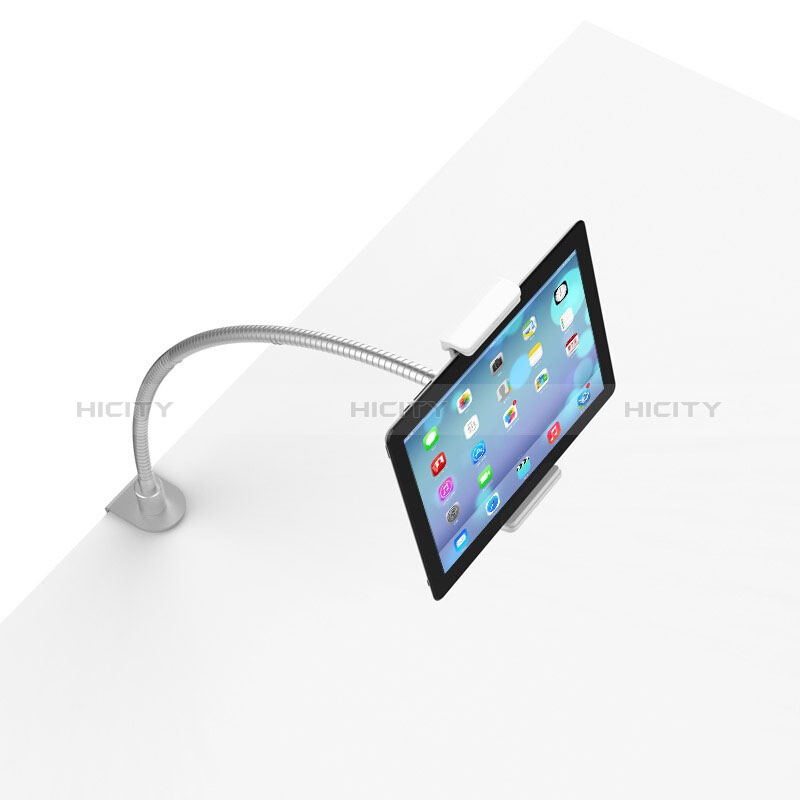 Support de Bureau Support Tablette Flexible Universel Pliable Rotatif 360 T37 pour Apple New iPad 9.7 (2017) Blanc Plus