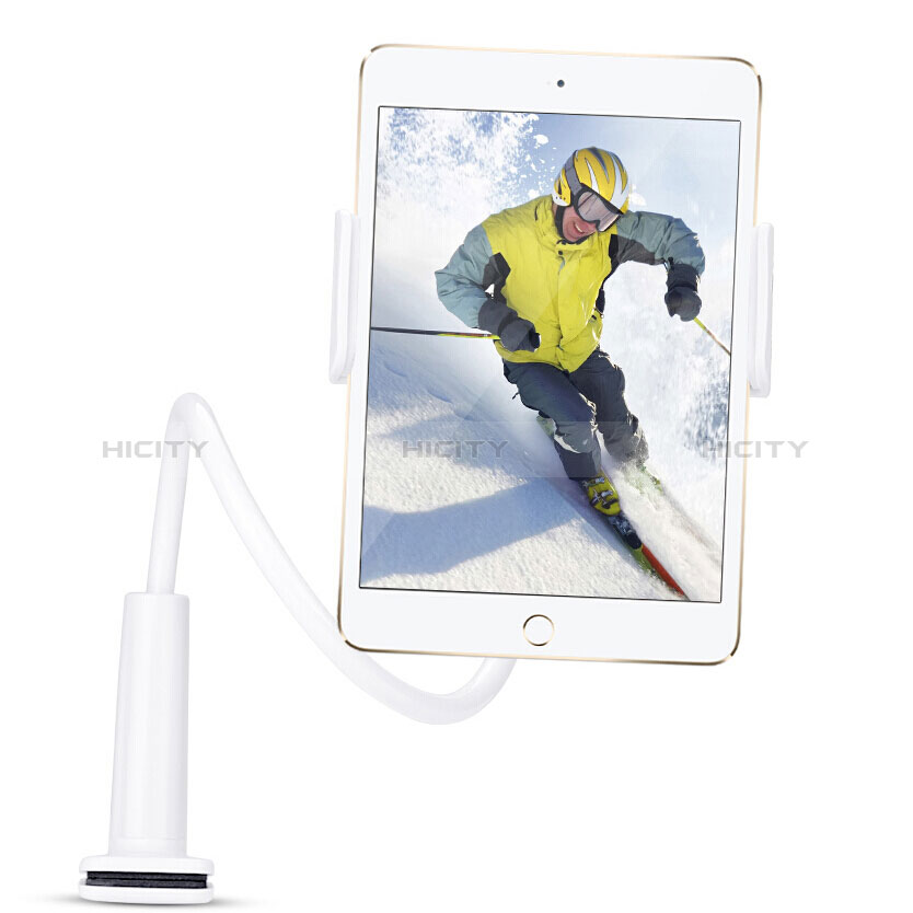 Support de Bureau Support Tablette Flexible Universel Pliable Rotatif 360 T38 pour Apple New iPad 9.7 (2018) Blanc Plus