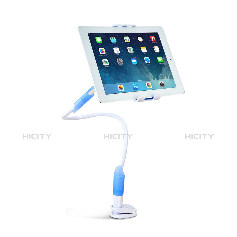 Support de Bureau Support Tablette Flexible Universel Pliable Rotatif 360 T41 pour Apple iPad 2 Bleu Ciel Plus
