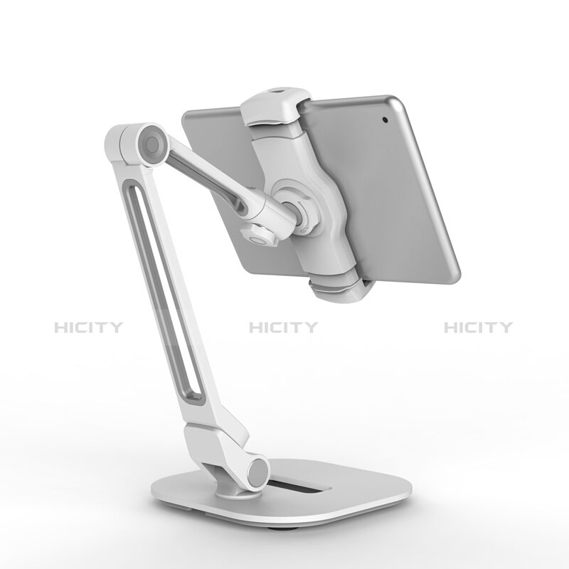 Support de Bureau Support Tablette Flexible Universel Pliable Rotatif 360 T44 pour Apple iPad 2 Argent Plus