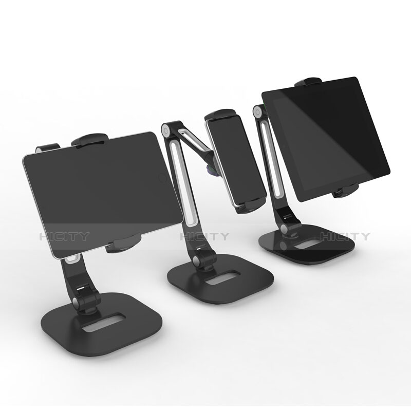 Support de Bureau Support Tablette Flexible Universel Pliable Rotatif 360 T46 pour Huawei MatePad Noir Plus